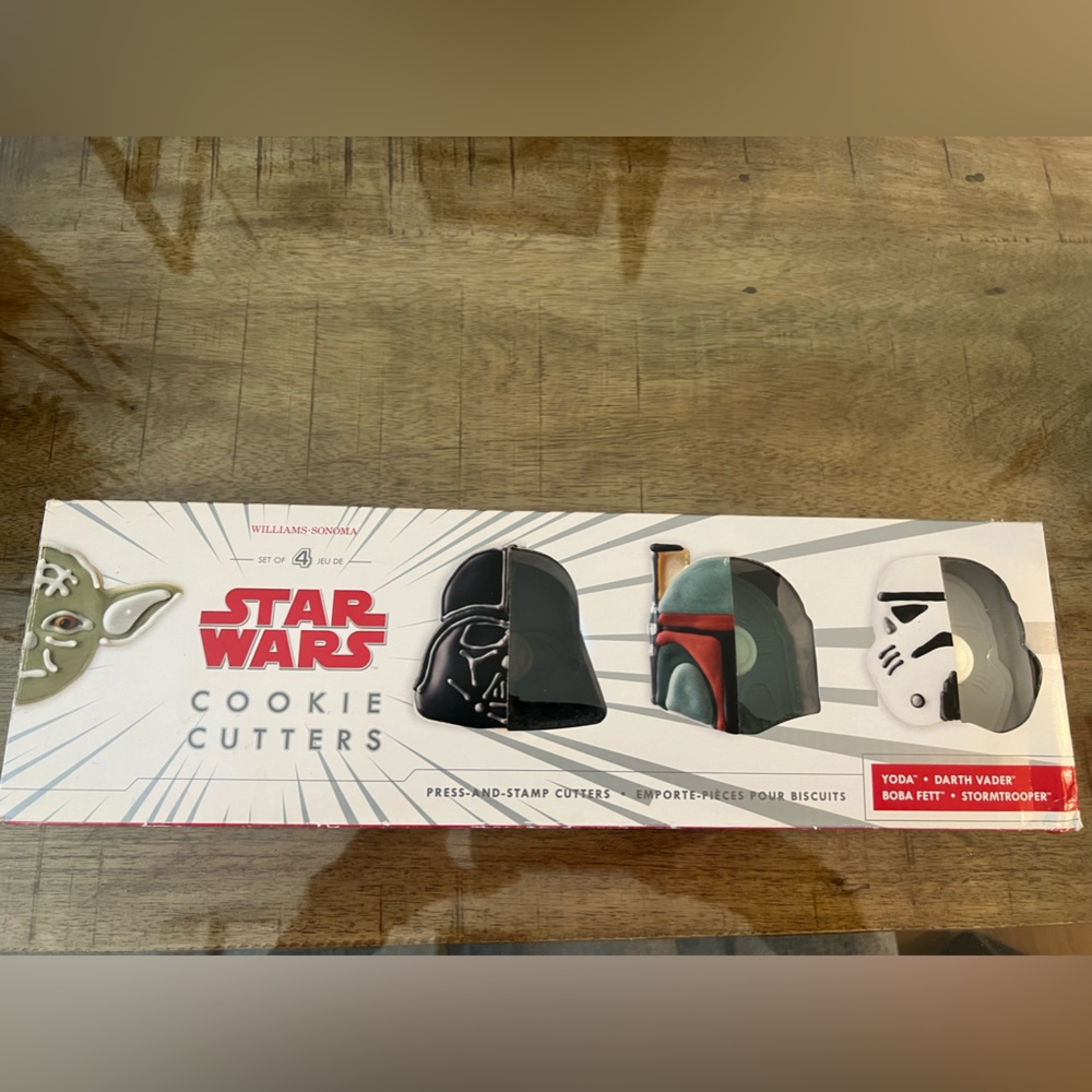 WILLIAMS SONOMA Star Wars Cookie Cutters Yoda Darth Vader Boba Fett Stormtrooper